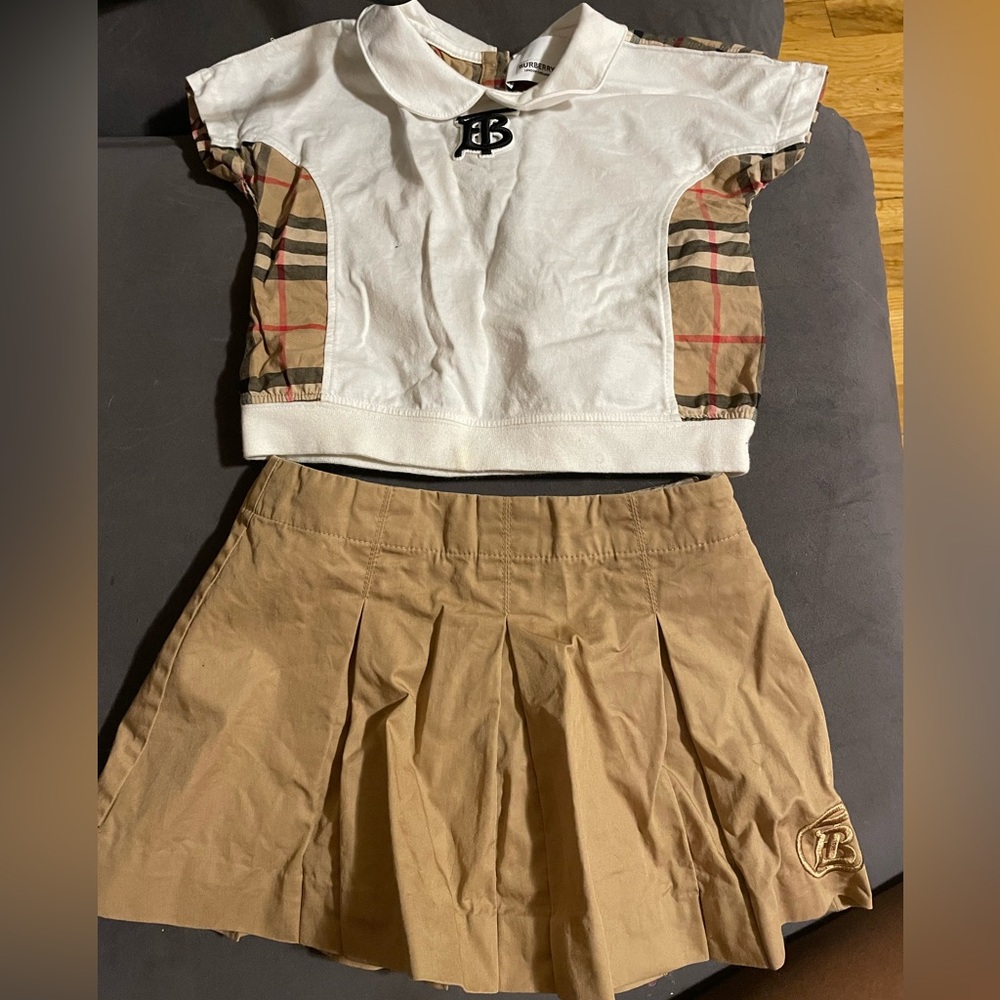 Burberry top and skirt